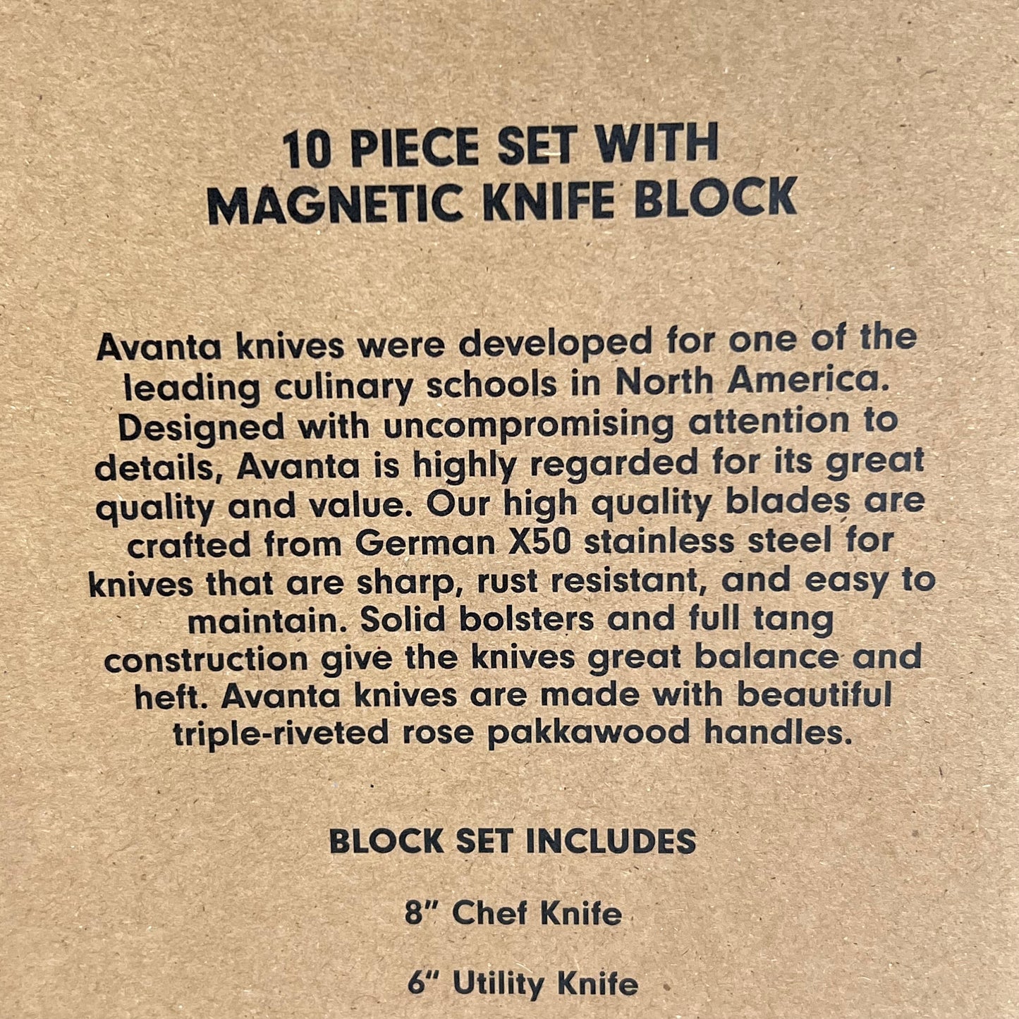 MESSERMEISTER  (10 PIECE) Avanta Pakkawood Knife Set  Brazilian Brown  L8000-10S