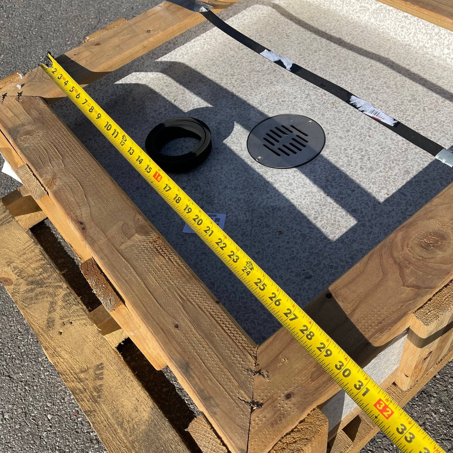 ZA@ Pallet of ACORN ENGINEERING Terrazzo Reduced Height Mop Sink 30”x30”x6” TRH-303006 (AS-IS)