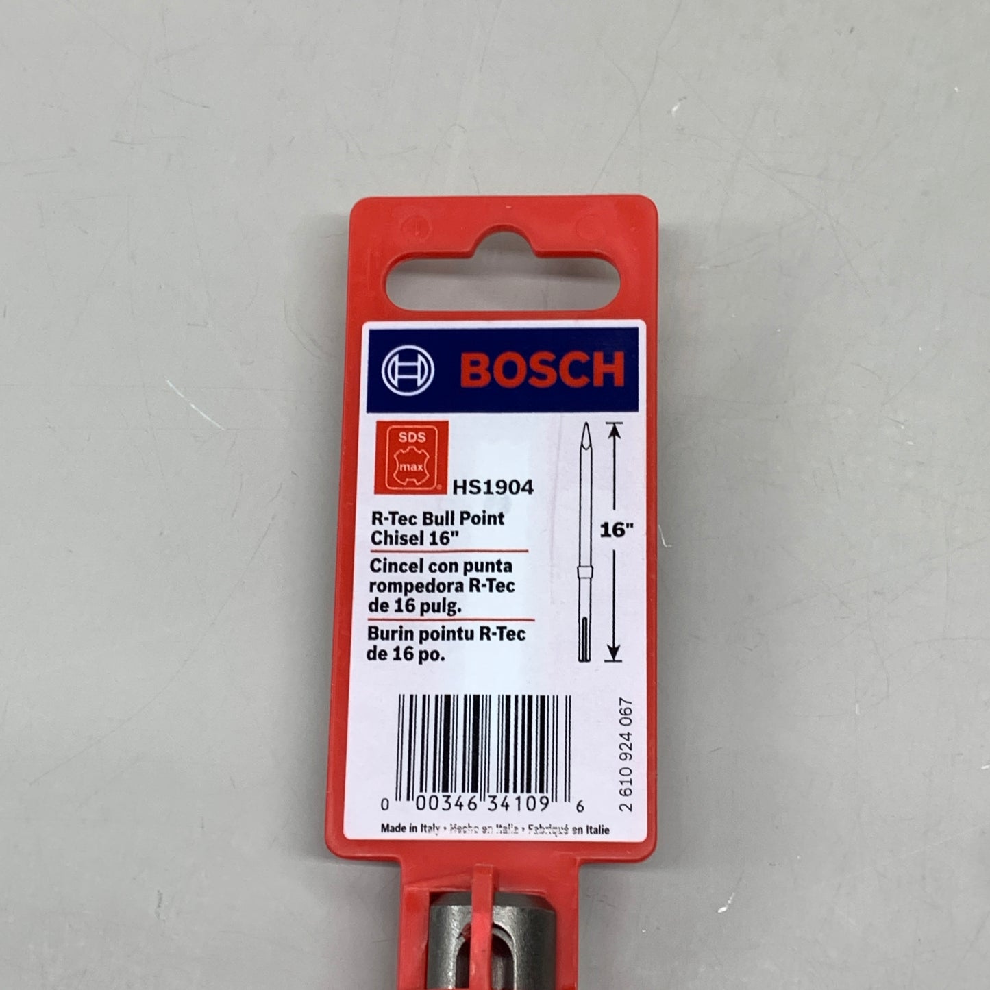 BOSCH (2 PACK) R-Tec SDS-Max Chisel Bit Alloy Steel 16" Overall Length HS1904