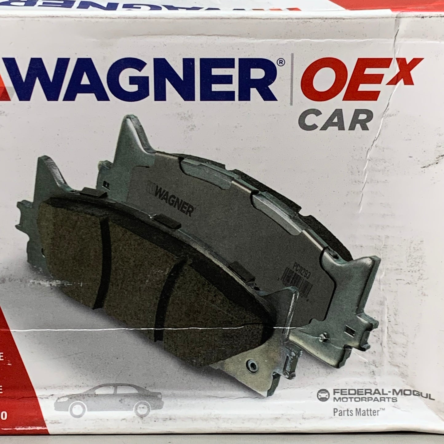 WAGNER OEx Premium Ceramic Disc Brake Pad Set 5" x 2 1/2" Grey OEX1397