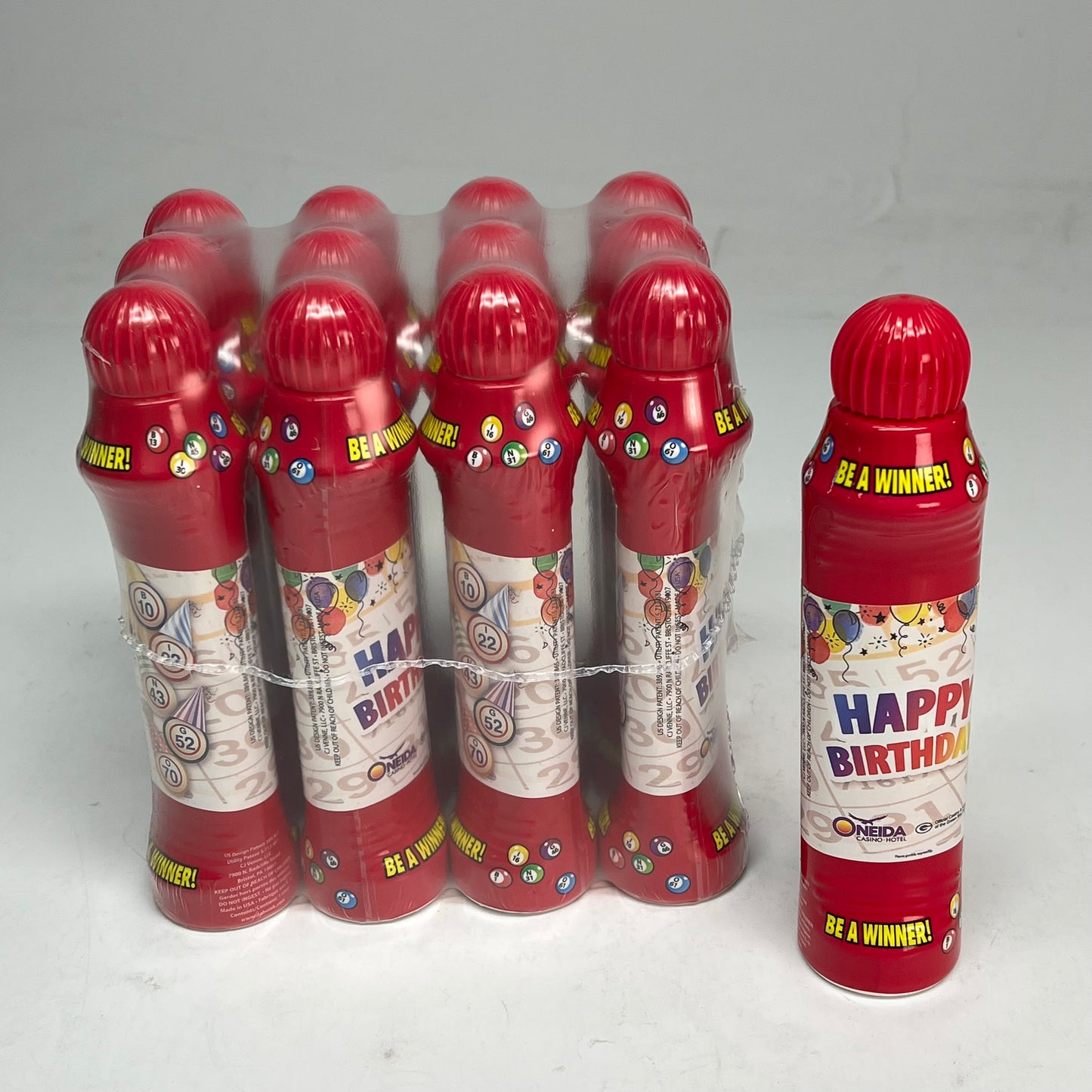 DAB O INK (12 PACK) Onedia Casino Happy Birthday Bingo Marker 4oz Magenta D25