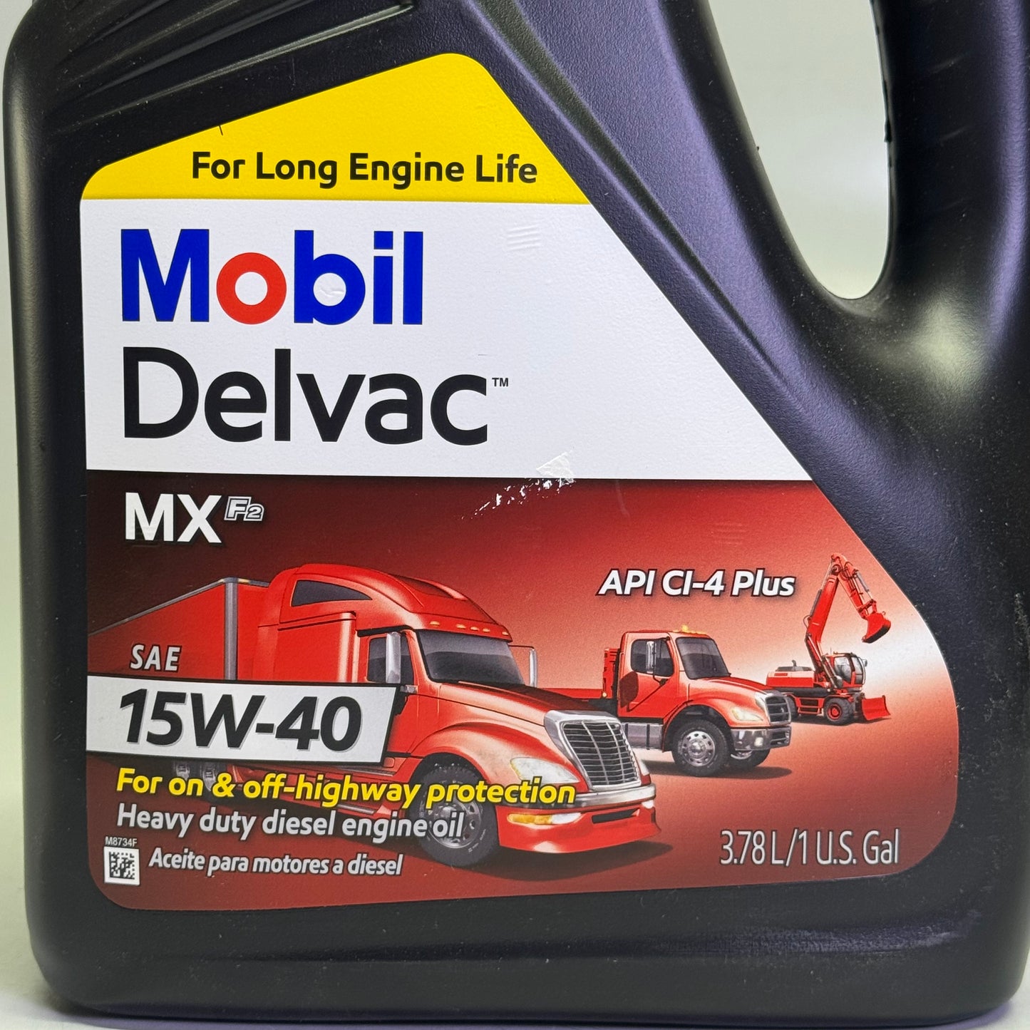 MOBIL DELVAC MX F2 15W-40 For On & Off-Highway Protection 1 Gal. API CI-4 PLUS