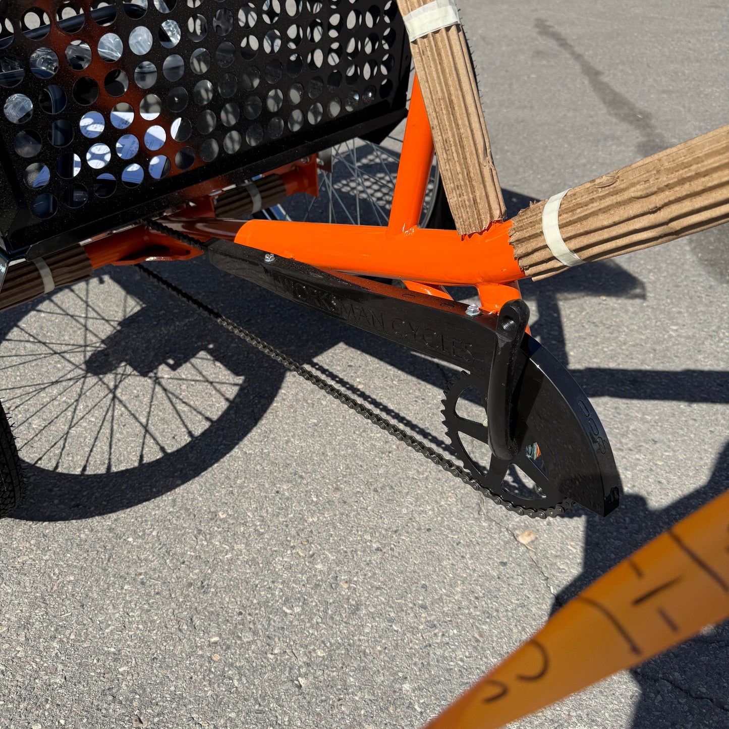 WORKSMAN M2020-CB Mover Industrial Cargo Tricycle 20” Orange w/ M13970 Basket
