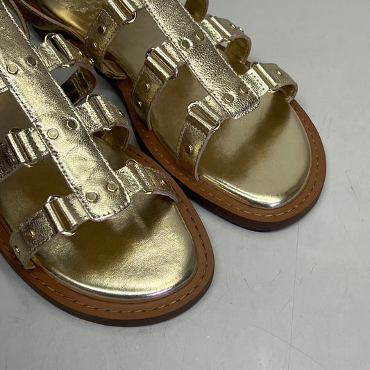 VINCE CAMUTO Leather Studded Gladiator Sandals Women's Sz 10M Egyptian Gold