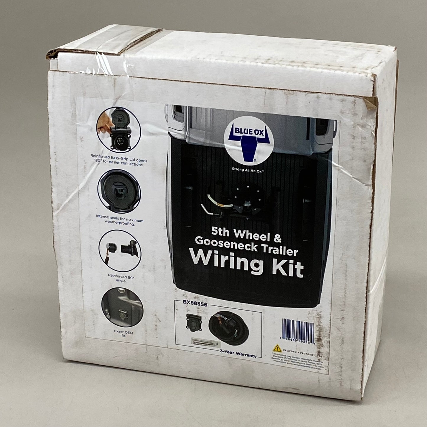 BLUE OX 5th Wheel & Gooseneck Trailer Wiring Kit  Black  BX88356 (New Other- Distressed Packaging)