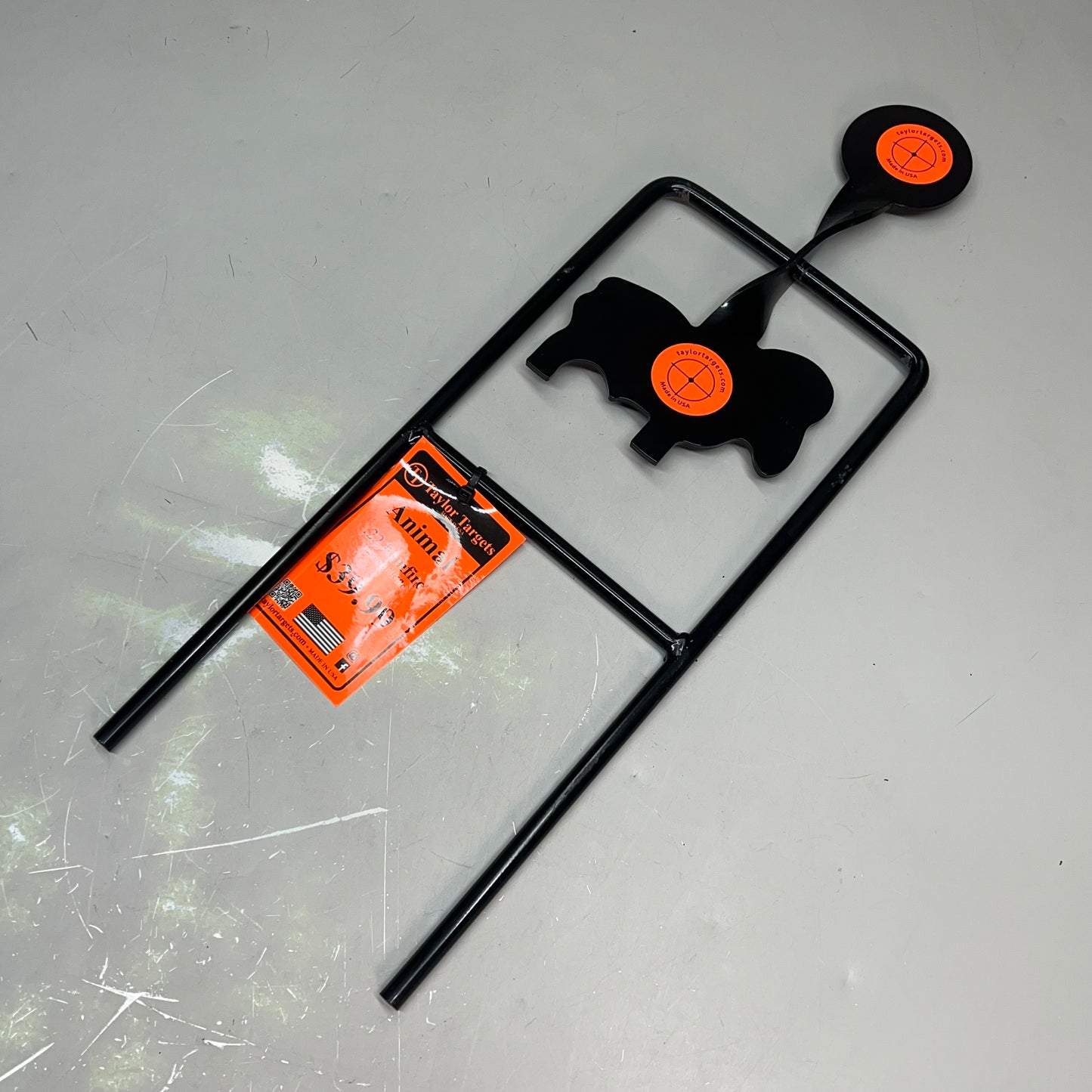 TAYLOR TARGETS  Animal Silhouette Steel Spinning Target .22 Caliber 1-3″ Upper