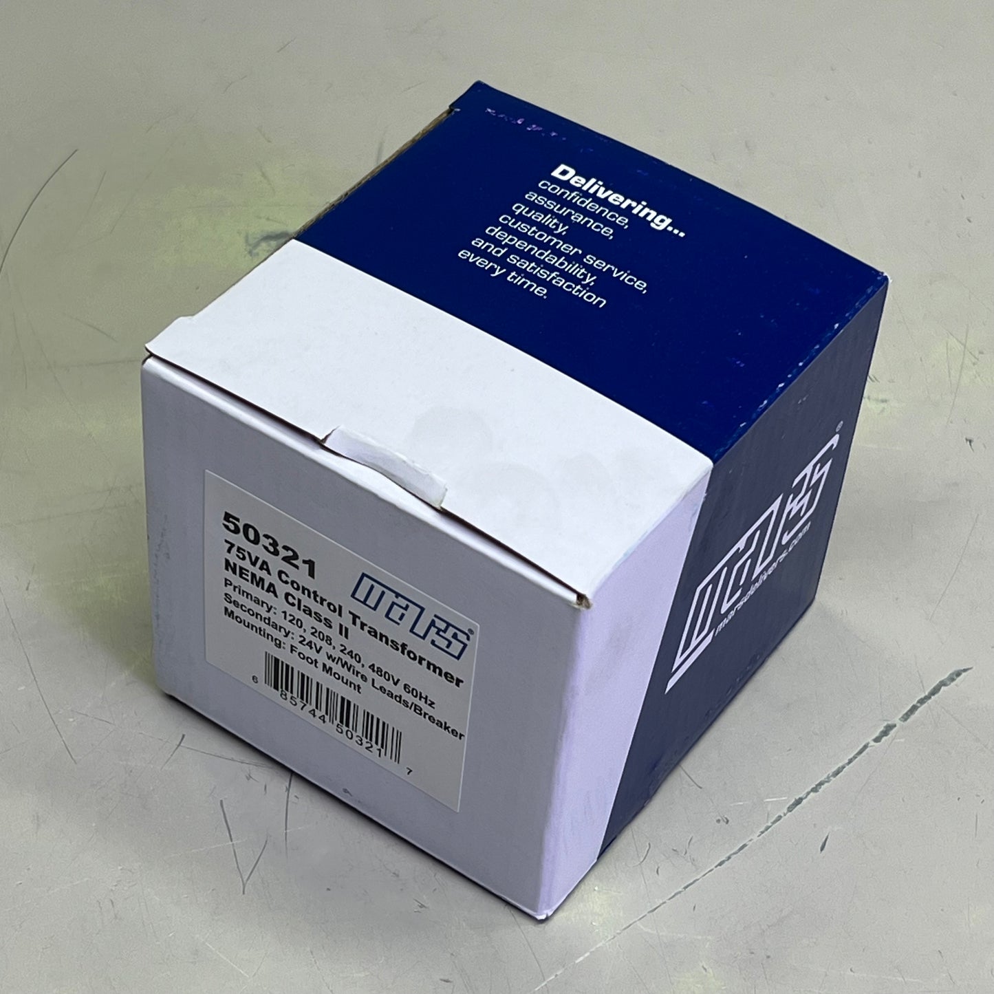 MARS 503 Series Foot Mount Transformer 24V w/ Wire Leads Breaker  75VA 50321