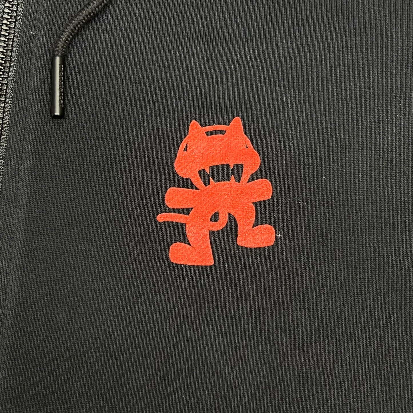 MONSTERCAT Records Full Zip Logo Jacket Ski Mask Cat Men's Sz S Black/Red