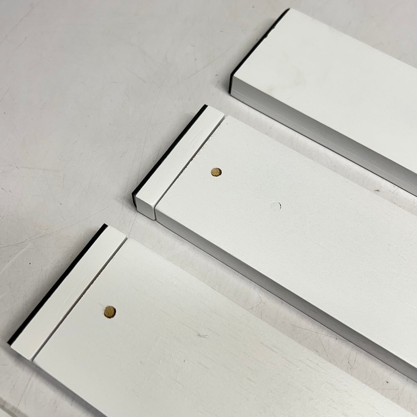 ZA@ RYQTOP (4 PACK) Bamboo Drawer Organizer Dividers 17" x 3.5" Deep White D