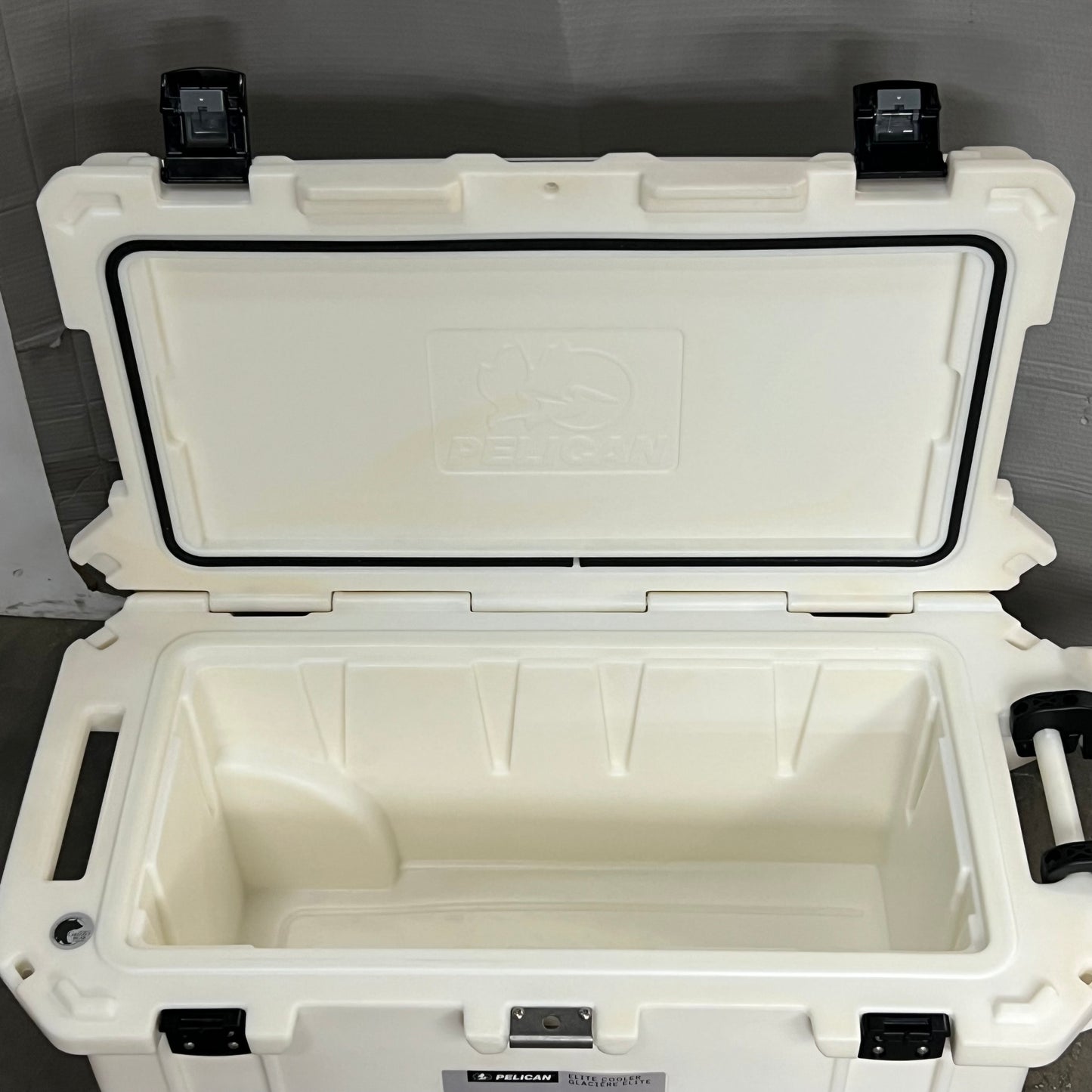 PELICAN 80 Quart Elite Wheeled Cooler w/ Handle & Bear Resistant White