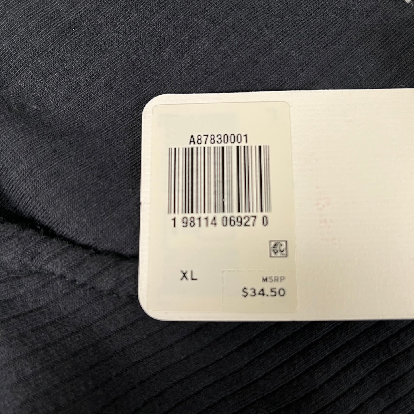 LEVI'S Muse Long Sleeve V-Neck T-Shirt Slim Fit Women's Sz XL Black A87830001