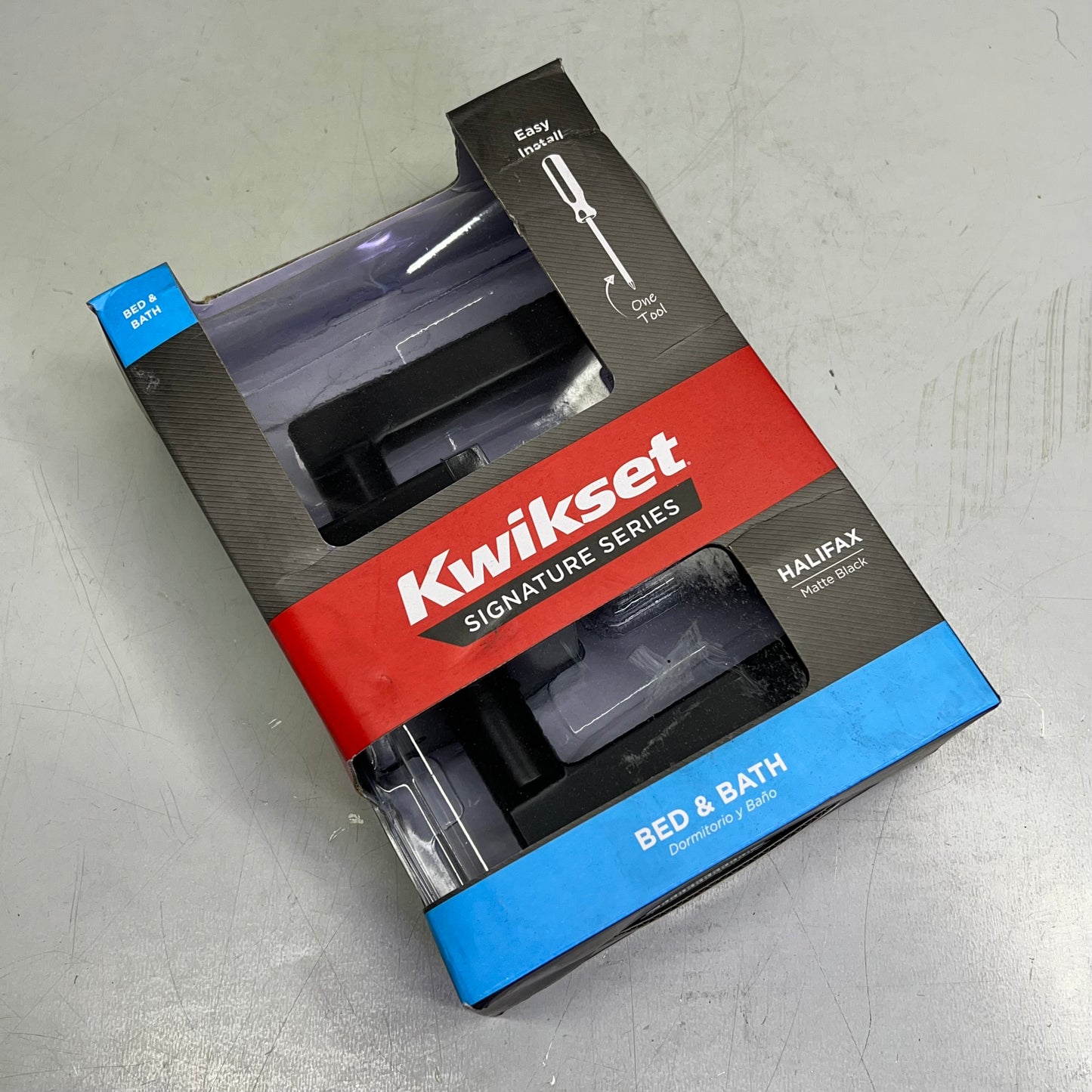 KWIKSET Halifax Privacy Lever Right Or Left Handed Matte Black 97300-949