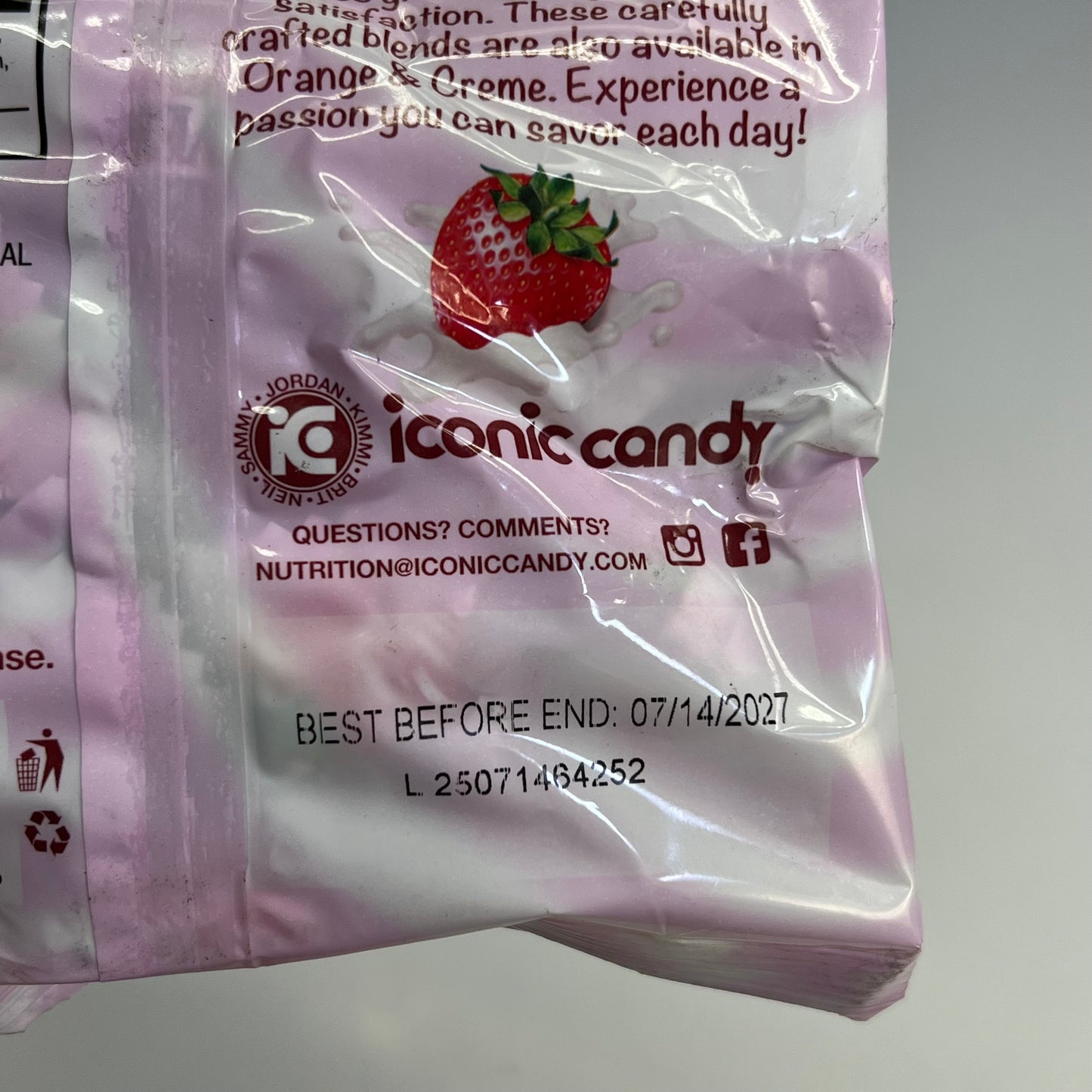 ICONIC CANDY (12 PACK) Crème Savers Hard Candy Strawberries & Crème 3 oz BB 07/27