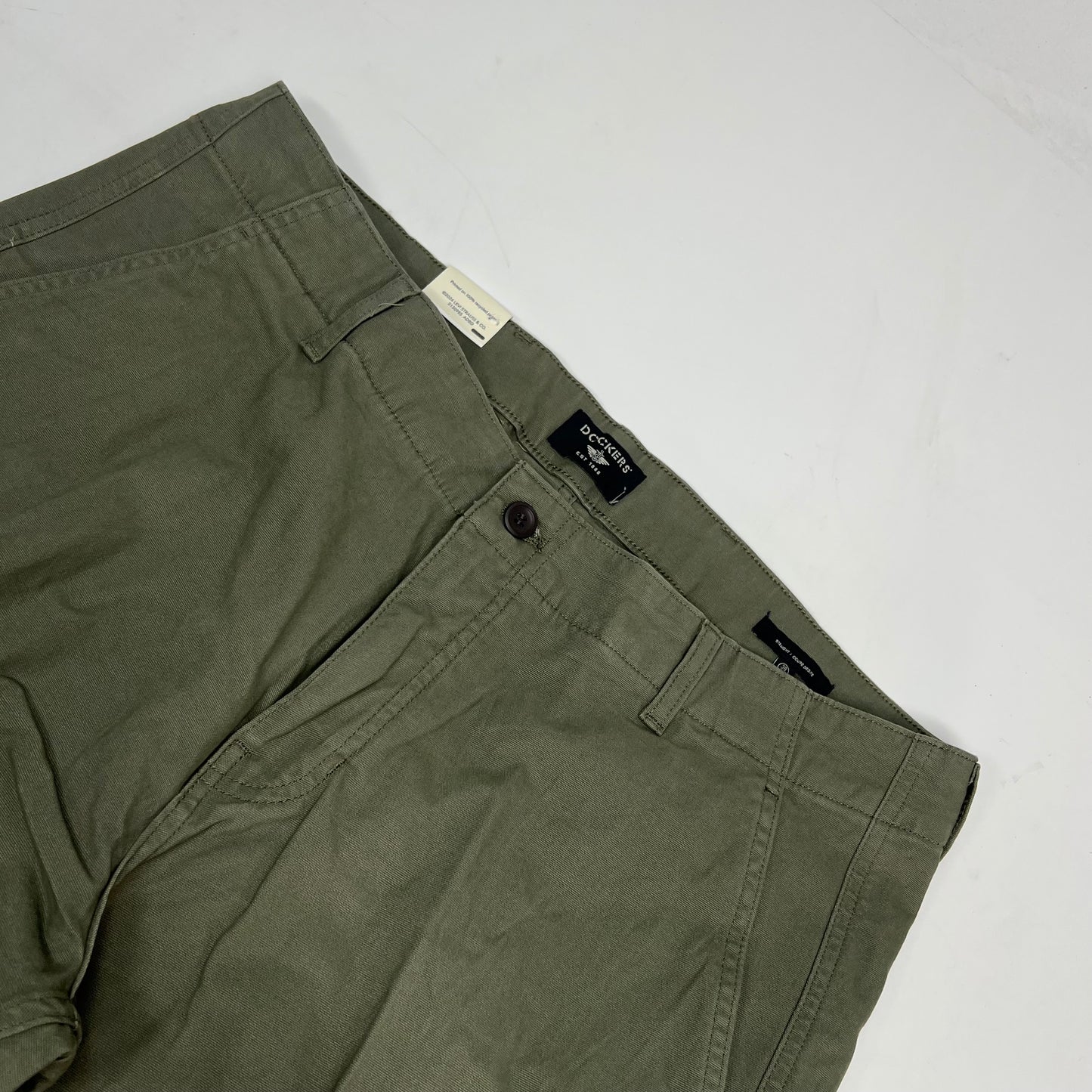 DOCKERS Utility Cargo Straight Fit Comfort Stretch Pant Men's Sz 38x32 G|reen