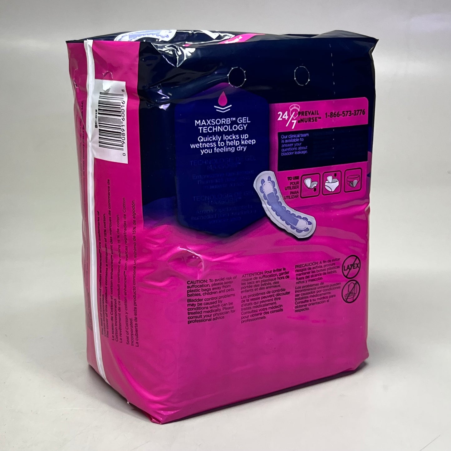 PREVAIL (144 Count) Daily Pads L White BC-013