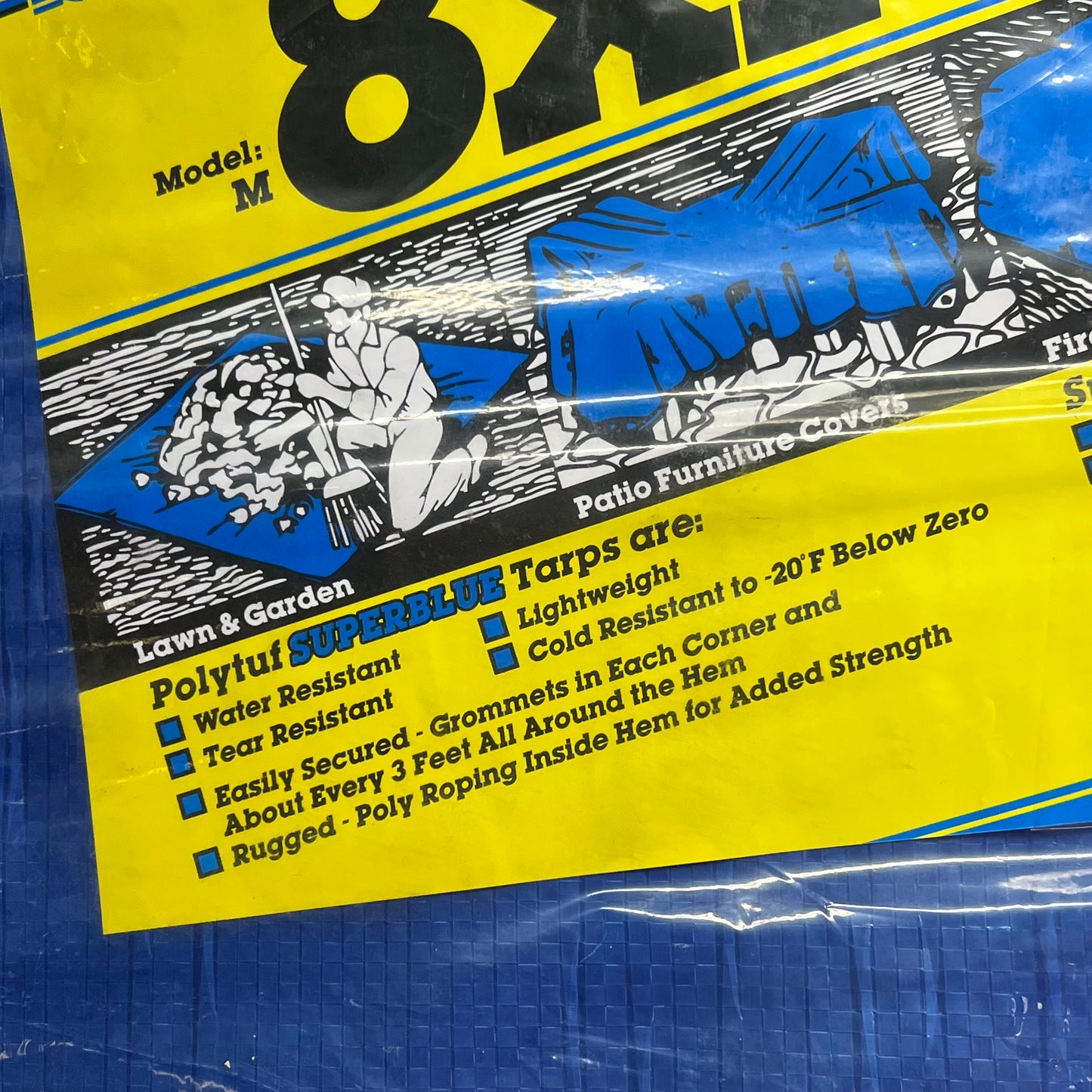 ZA@ POLYTUF (2 PACK) Super Blue Tarp  8X10 Blue M8X10