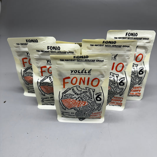 YOLELE Fonio (6 PACK) Revolutionary African Food Light Fluffy Grain 10 Oz BB: 5/27