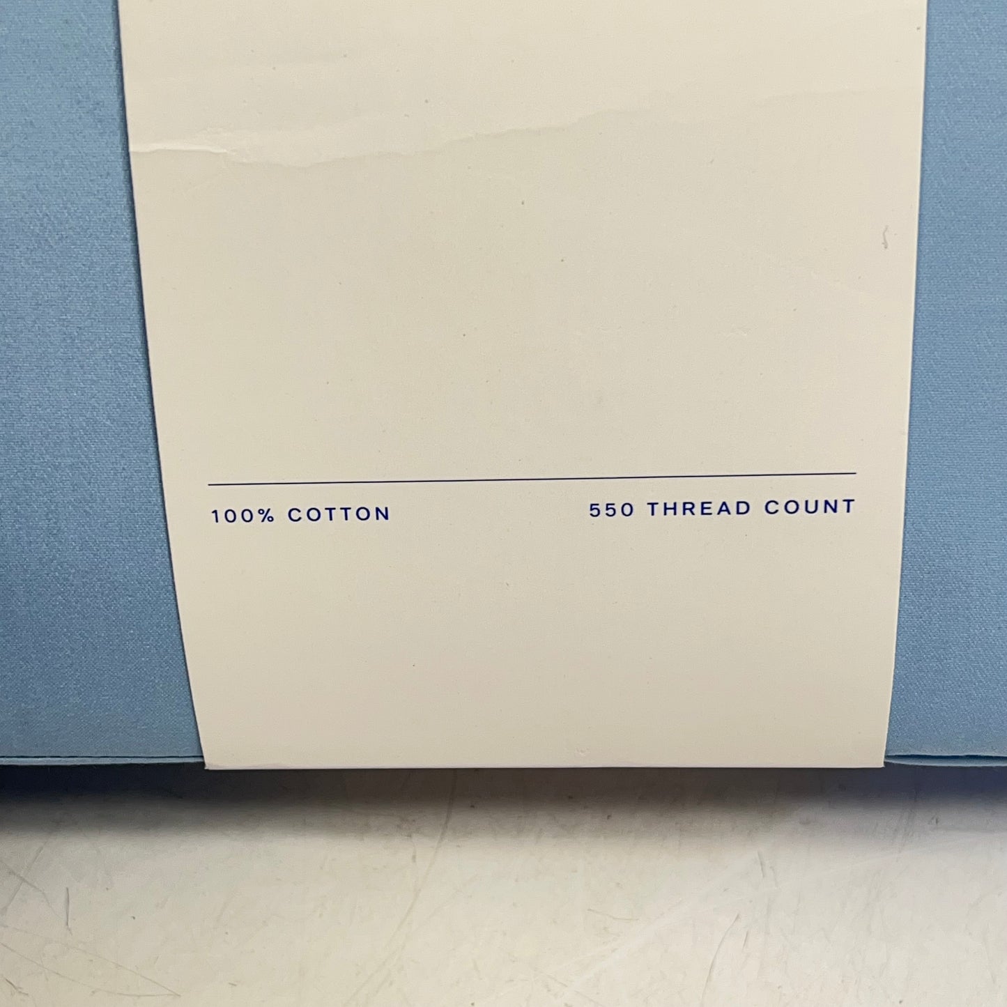 CHARTER CLUB 100% Cotton Damask Collection Sheet Set King Light Blue (New Other)