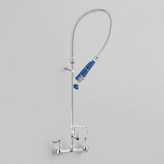 WATERLOO Wall-mount Center Pre-rinse Faucet  Add-on Faucet 8" 750PRW812