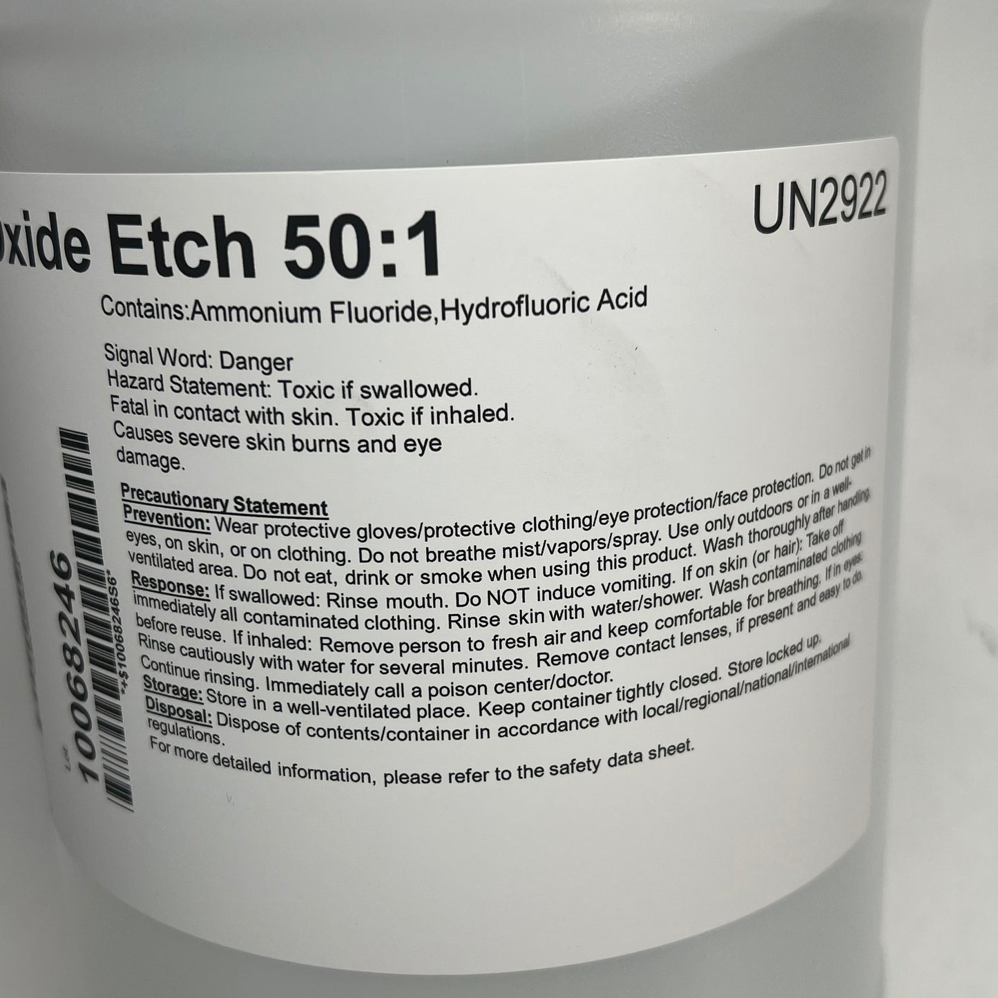 FUJIFILM (4 PACK) Electronic Materials Buffered Oxide Etch 50:1 Clear 62062