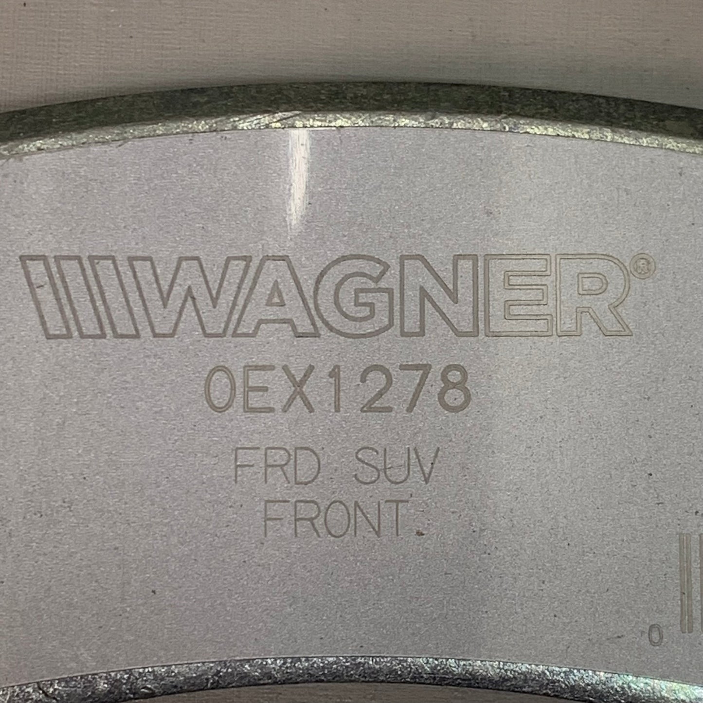 WAGNER OEx Ceramic Disc Brake Pad Set 10" x 2 1/2" Grey OEX1278