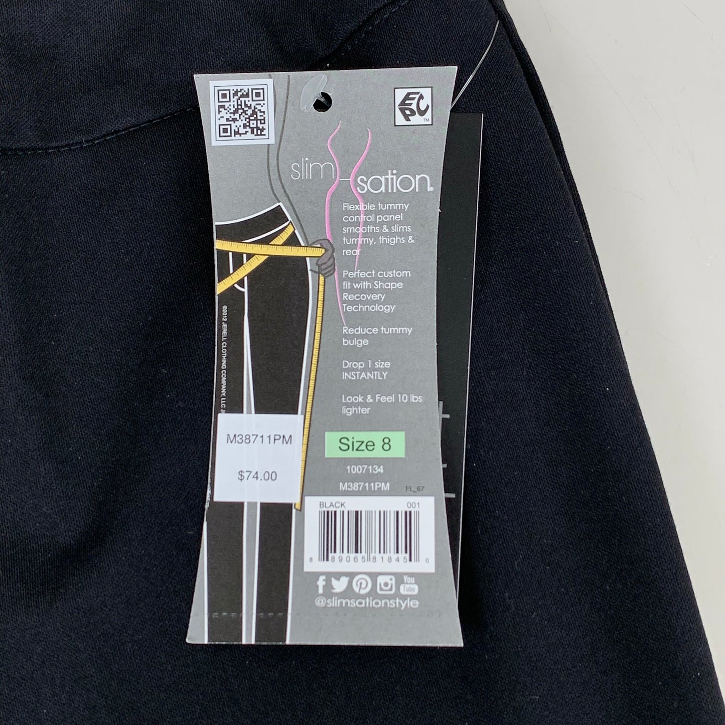 MULTIPLES Relaxed Leg Pant Petite Women's Sz 8 Black M2623P