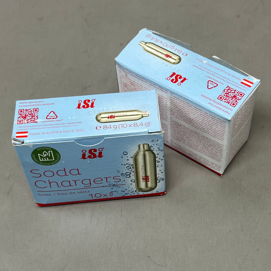 ZA@ ISI (20 Pack, 10 Per Package) Soda CO2 Siphon Chargers BB 12/28