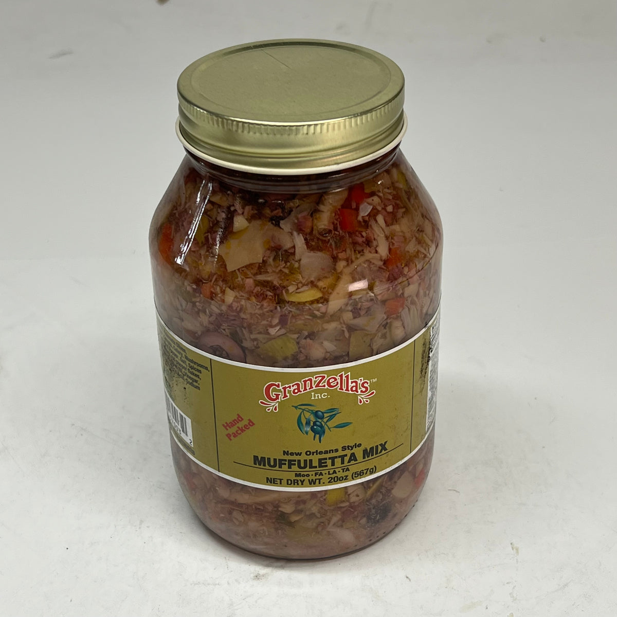ZA@ GRANZELLA'S (2 PACK) Muffuletta Mix New Orleans Style in Glass Jar 20 oz BB 04/28
