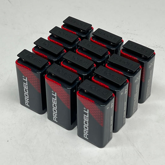 DURACELL (12 PACK) Procell Alkaline Battery Specifications 9V 565 mAh PC1604