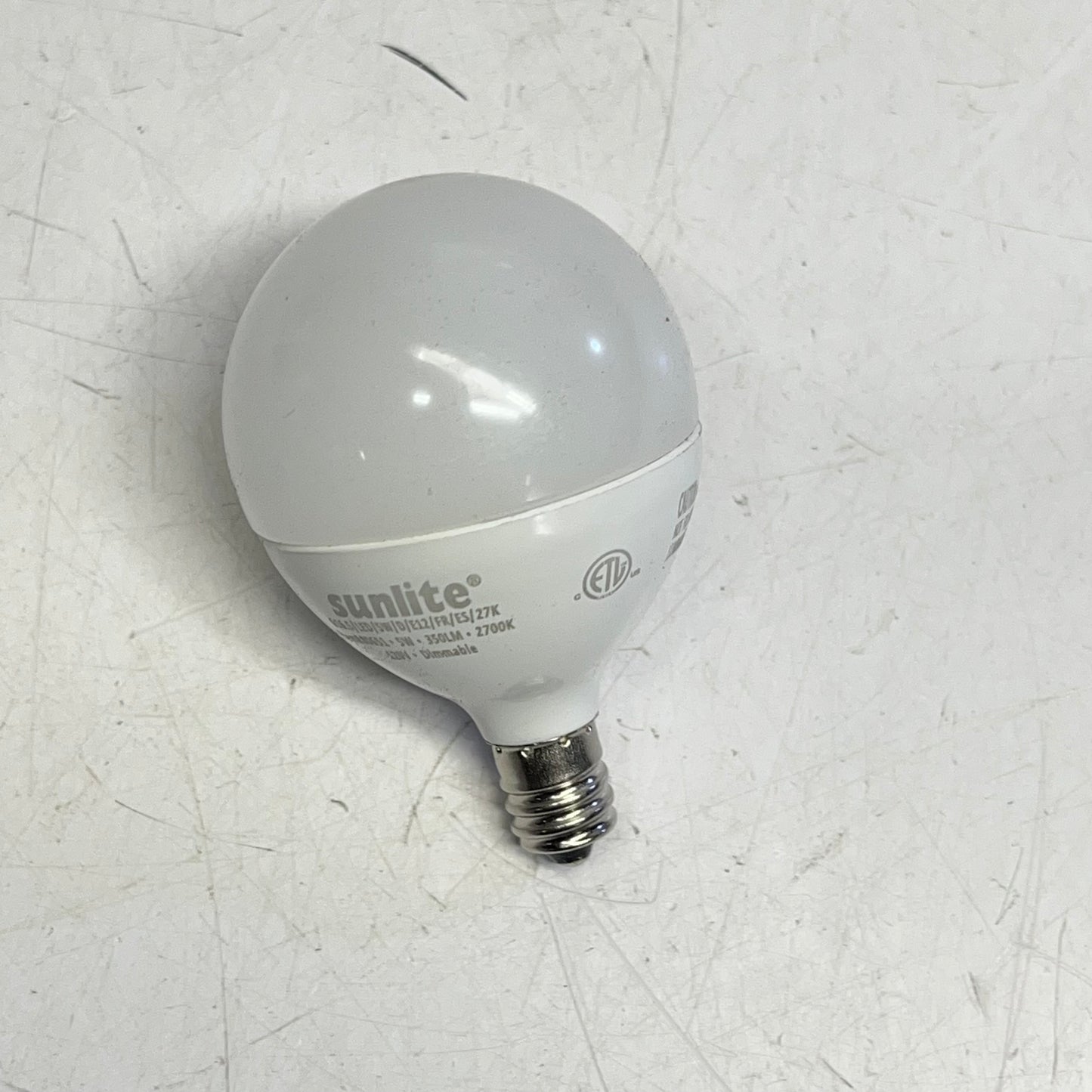 SUNLITE (4 PACK) Dimmable Led Candelabra Base G16.5 E12 Warm White 80651