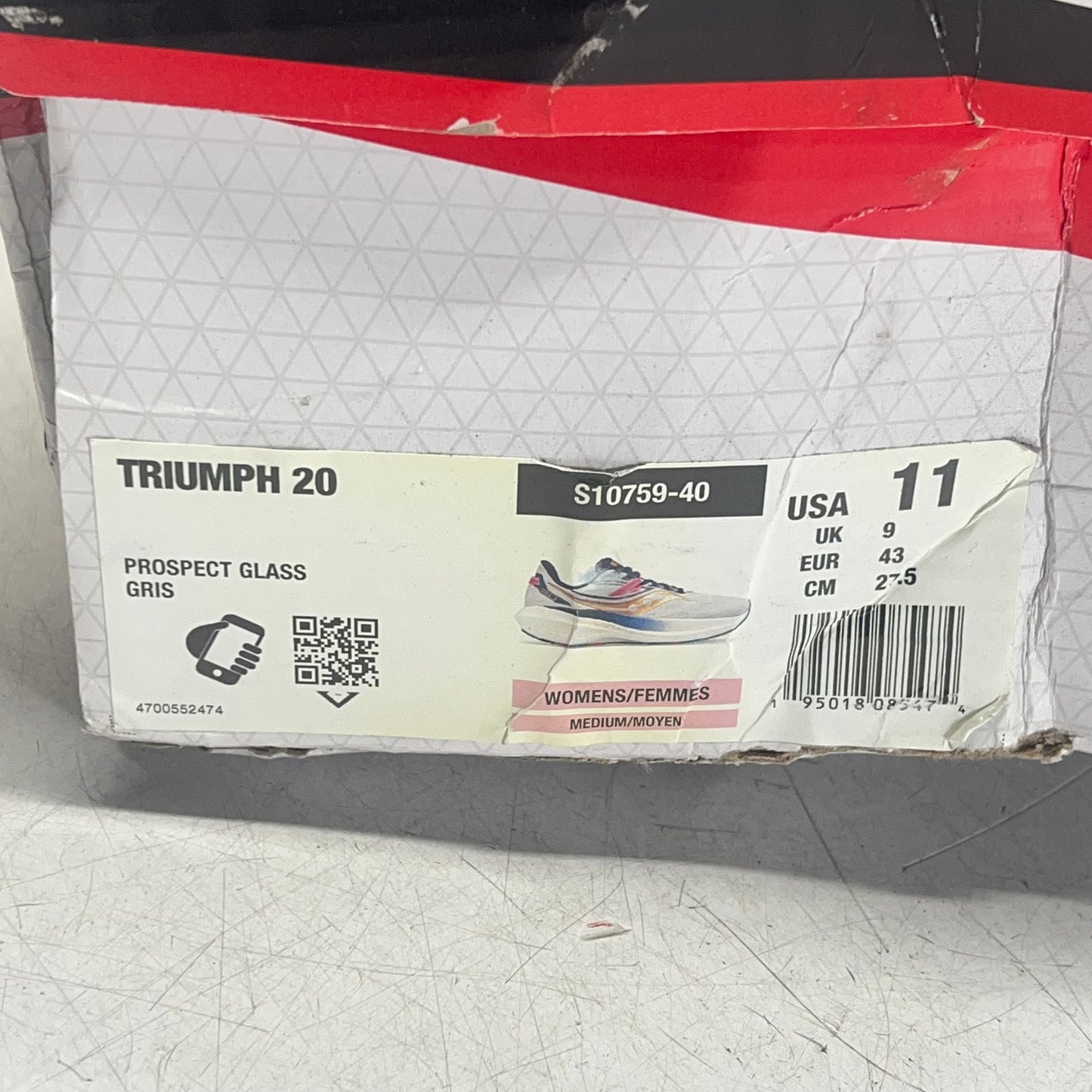 SAUCONY Triumph 20 Prospect Glass  Women's Sz 11 Multicolor S10759-40