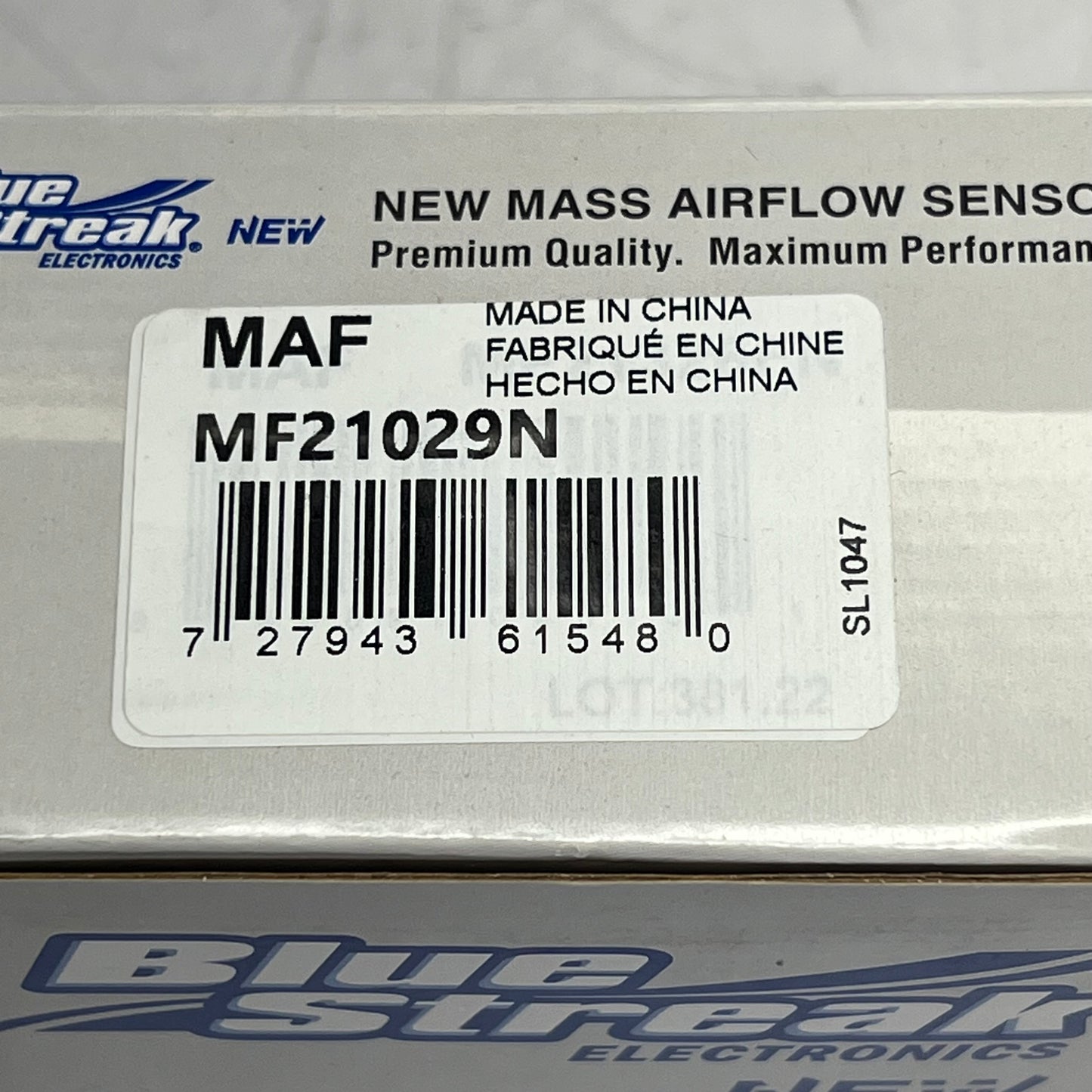 BLUE STREAK Mass Airflow Sensor for Volkswagen Vehicle Models MF21029N
