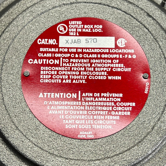 ADALET Explosion Proof Multi Hub Junction Box Cast Aluminum  1-1/4" NPT XJAB-570