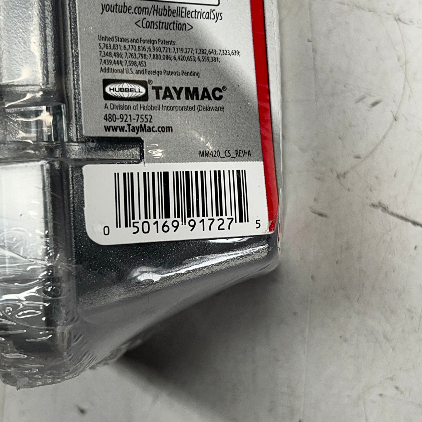 HUBBELL (2 PACK) Taymac Extra Duty Electrical Outlet Cover 2-3/4" Clear MM42|0C