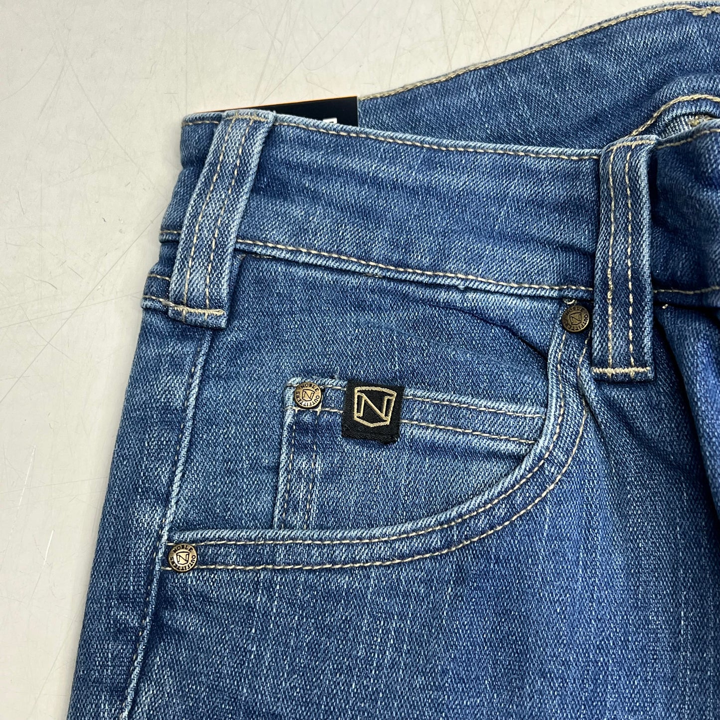 NOBLE OUTFITTERS Flex Denim 5-Pocket Work Pant Men's Sz 38x30 Stonewash 18458