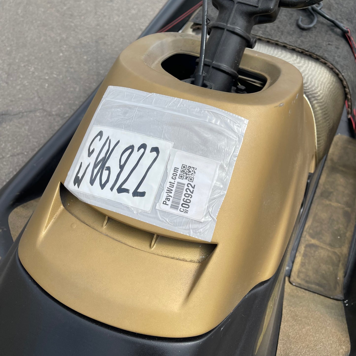 Z@ KAWASAKI Personal Watercraft (Waverunner/Jet Ski/Sea-Doo) Black & Gold w/ Custom "Jeff-Ski" Print (AS-IS)