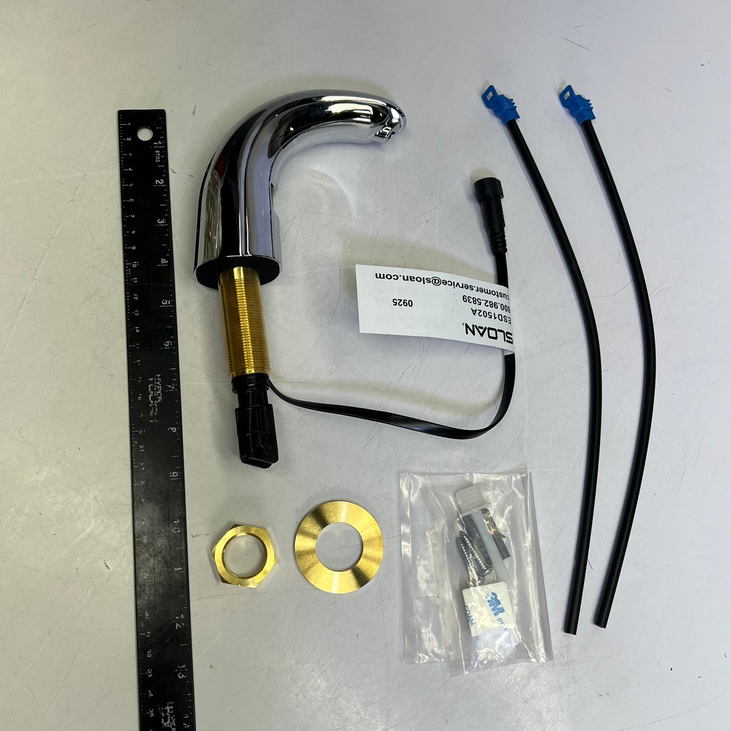 SLOAN Deck Mounted Automatic Foam Soap Dispenser & Faucet Chrome ESD1500A