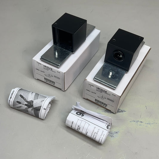 CONTECH (2 PACK) Straight Connector Track Lighting 2"x2" Black Finish LBC22-8-B