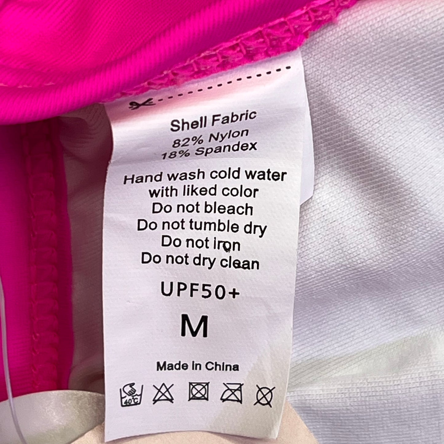 CHARMO Crochet Triangle High Waisted Bottom Bikini Set Women's Sz M Hot Pink