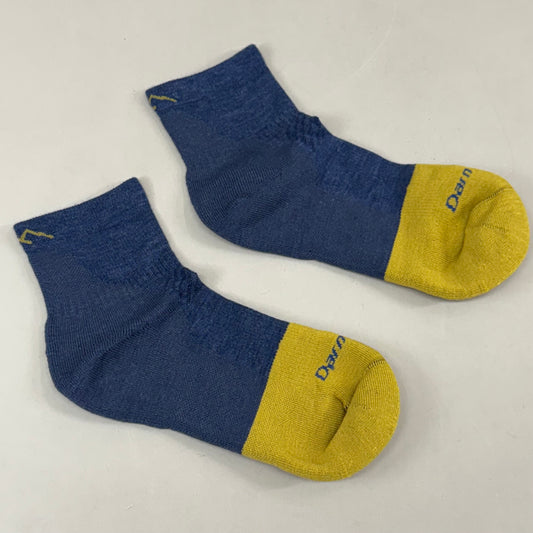 DARN TOUGH Work 1/4 Socks Midweight Merino Wool Men SZ S 4.5-7 Indigo