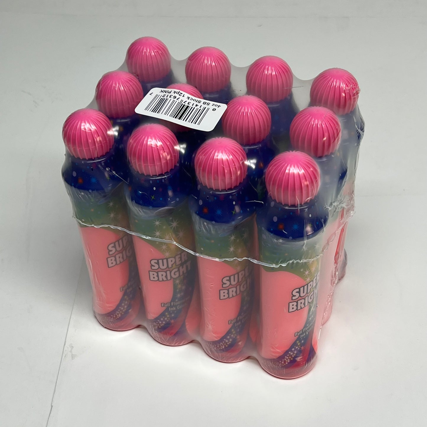 DAB O INK (12 PACK) Super Bright Full Fluorescent Bingo Ink Marker 4oz Pink