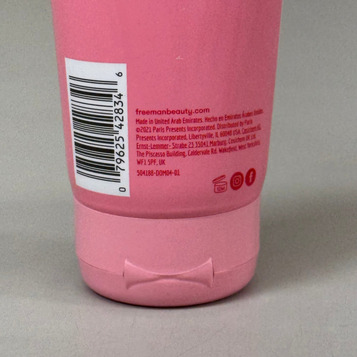 ZA@ FREEMAN (2 PACK) Hydrating Body Sugar Scrub Strawberry Milk Scent 6 fl oz A