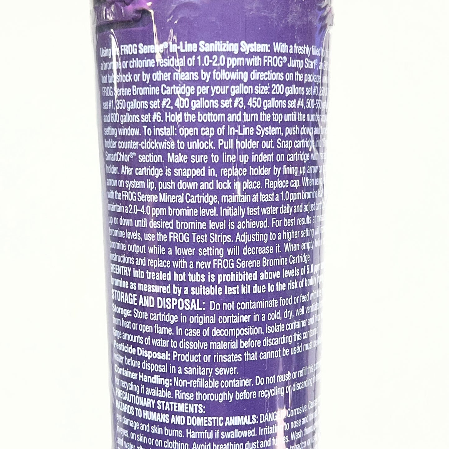 FROG (2 PACK) Serene Bromine Cartridge In-line System Use Only 200g Purple 74361