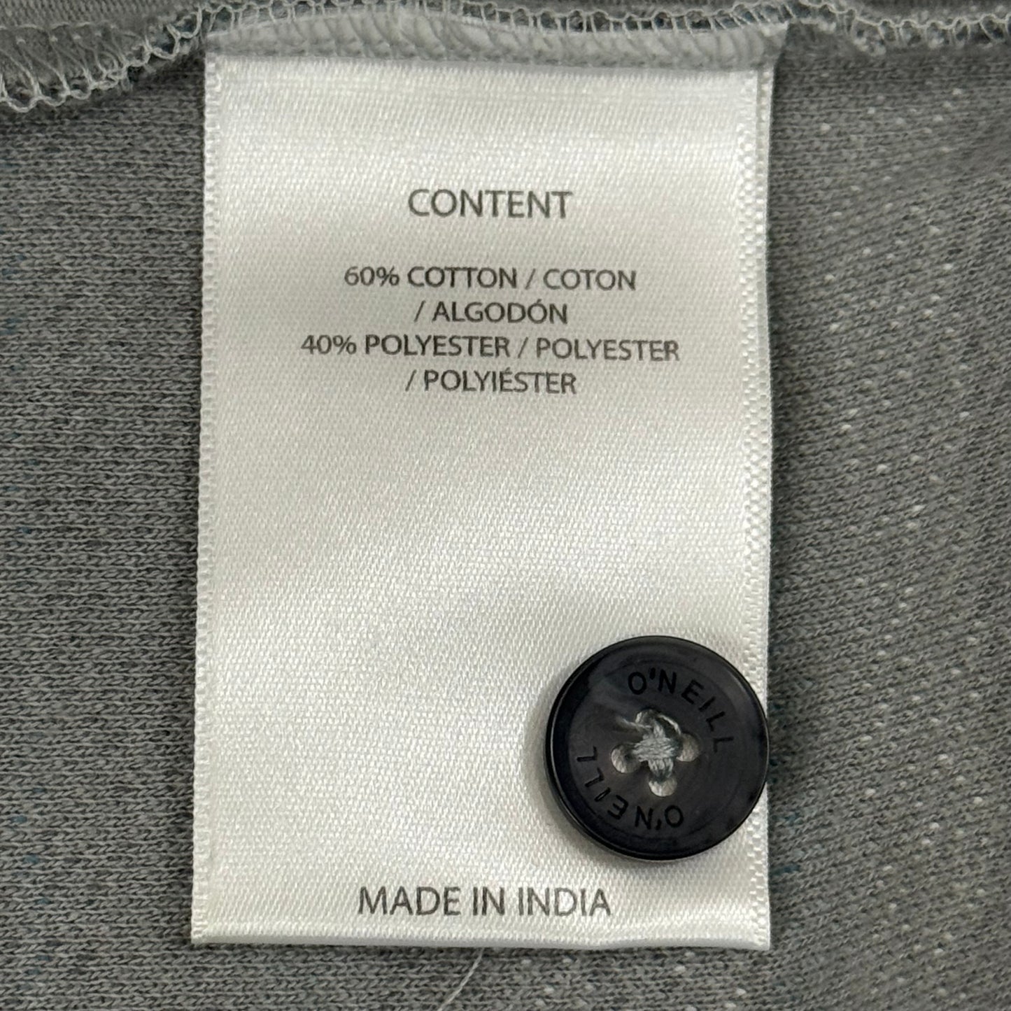 O'NEILL On Bavaro Stripe Button Pullover  Men's Sz 5XL Grey 002482891