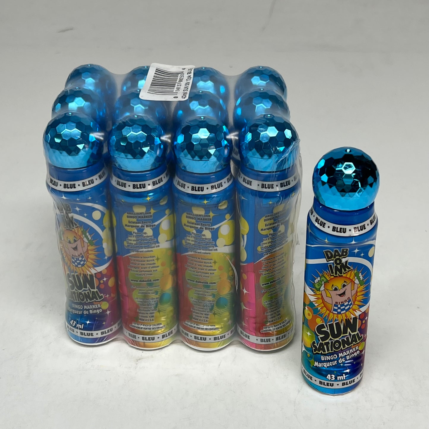 DAB O INK (12 PACK) Sunsational Bingo Marker Bright Ink  43ml/1.4 oz  Blue C26
