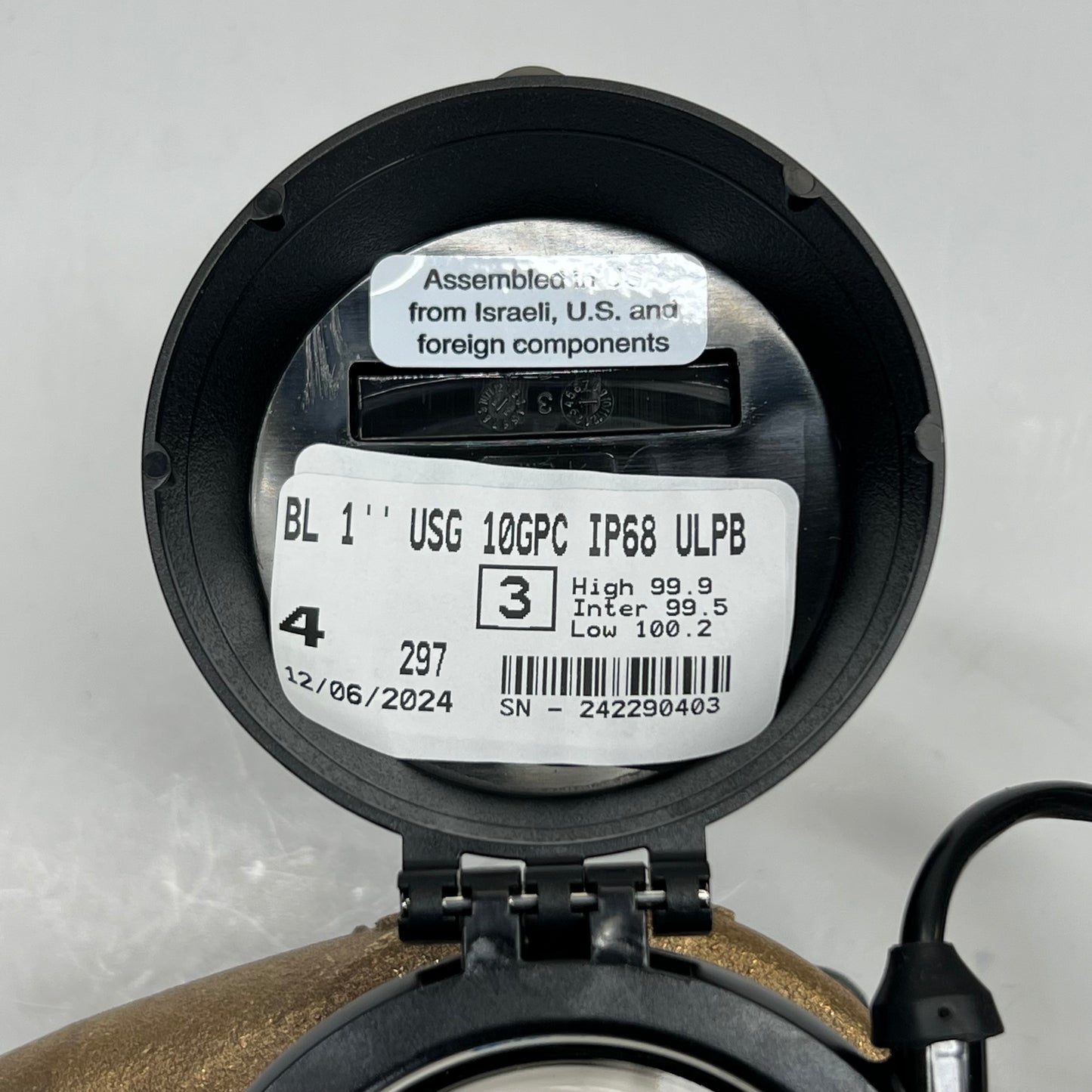 MASTER METER BL 1" USG 10GPC LP68 ULPB Water Meter with Pulse Output 242290403