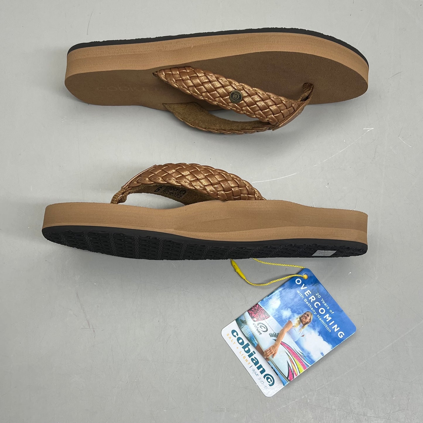 COBIAN Braided Bounce Sandals Women's SZ 7, EU 37 Chestnut BRB10-210-7