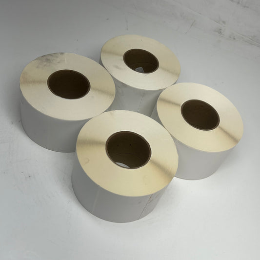 ZA@ AVERY DENNISON  (4 PACK) Sticker Labels  1,500 Per Roll 4"x4" White 909847
