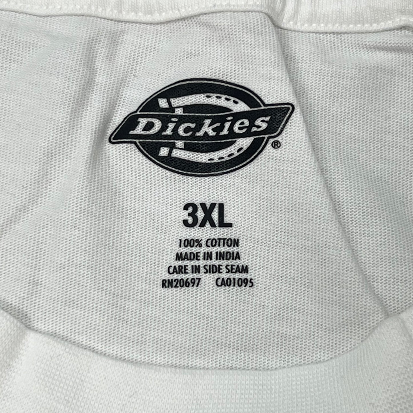 DICKIES Lightweight Short Sleeve Pocket Tee Shirt Men's Sz 3XL White WS436WH