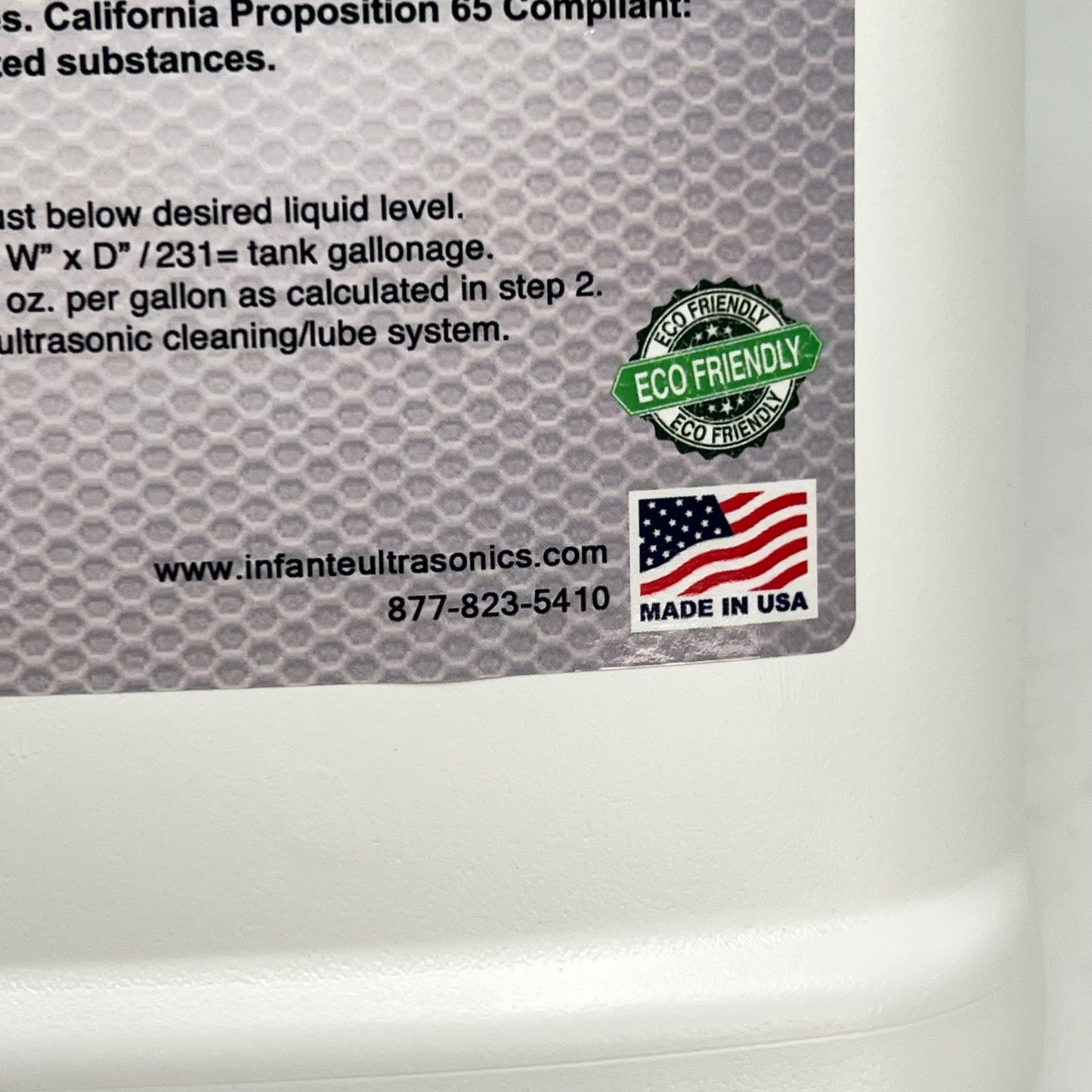 INFANTE Sonic Tonic Utlrasonic Gun Cleaner Concentrate 1 Gal 21:1 Dilution